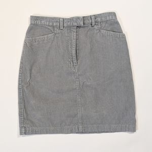 B. MOSS Corduroy Light Gray Mid-Length Skirt